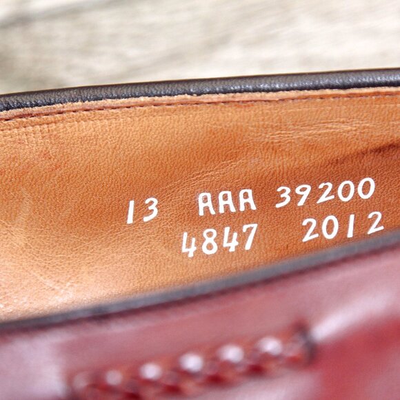 * NIB * $395 Allen Edmonds BROOKWOOD 13 AAA Extra Narrow Chili * add $15 Trees main image 10